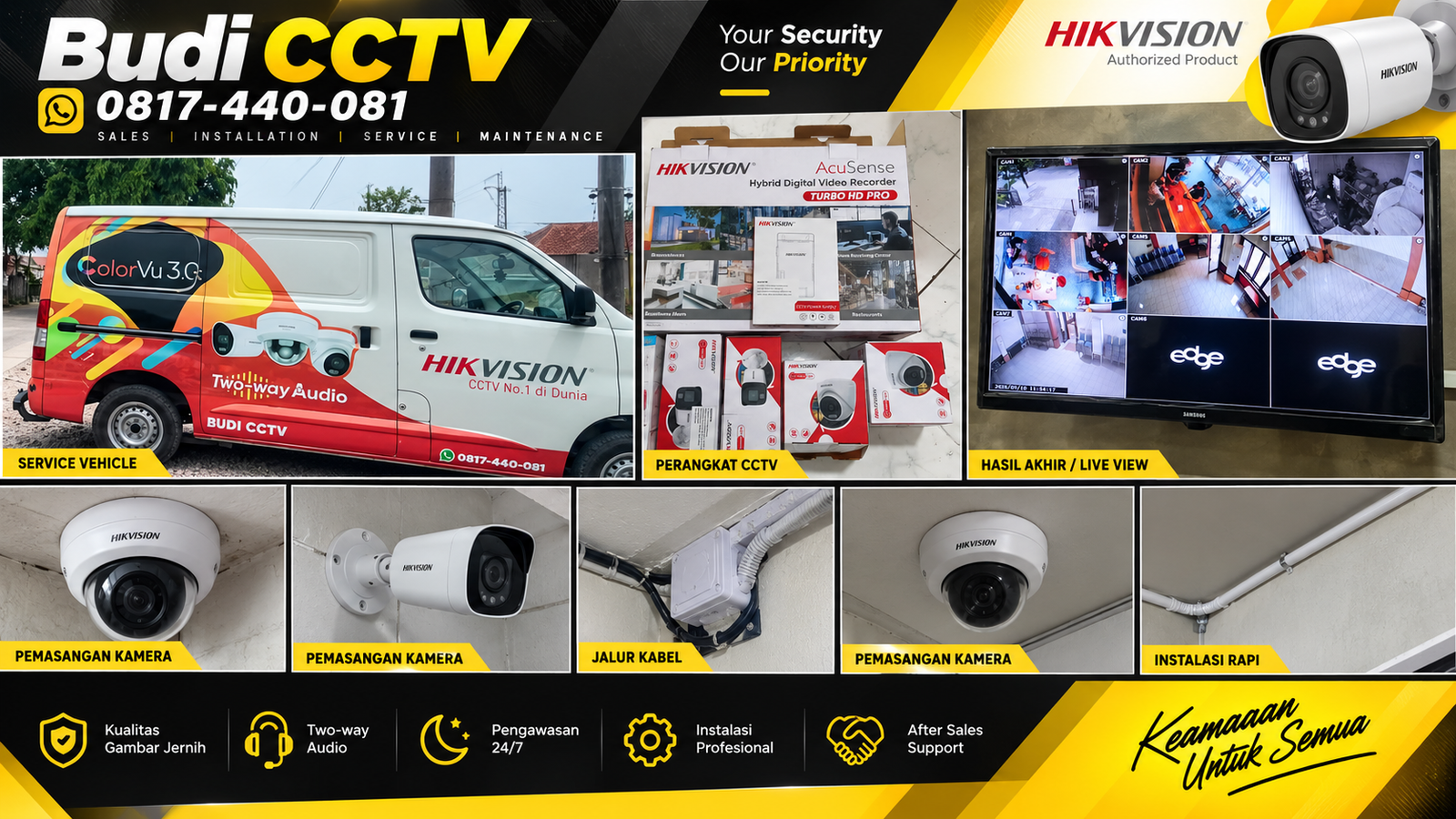 Instalasi CCTV Hikvision di Kafe Pemalang, Dirancang untuk Skalabilitas Usaha