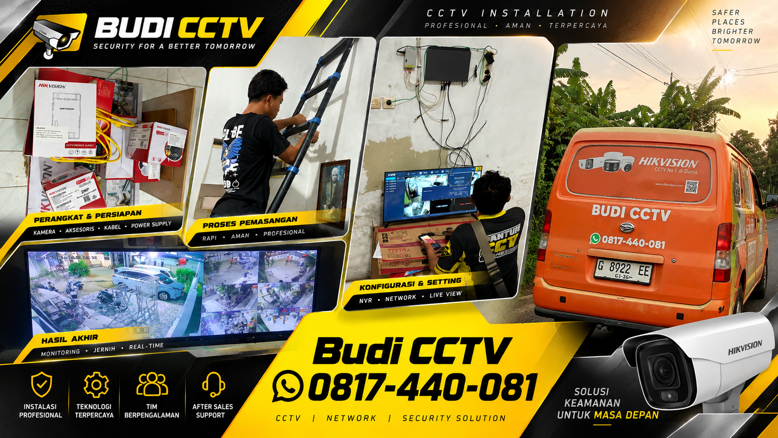 Pemasangan CCTV Hikvision di Gudang Pemalang Prioritaskan Stabilitas