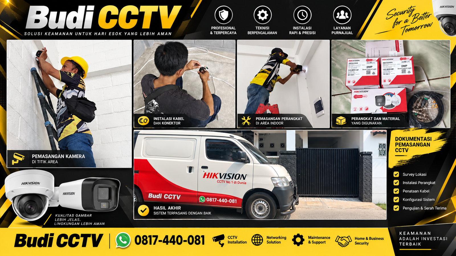 Instalasi CCTV Hikvision di Rumah Pemalang, Jaminan Keaslian Produk