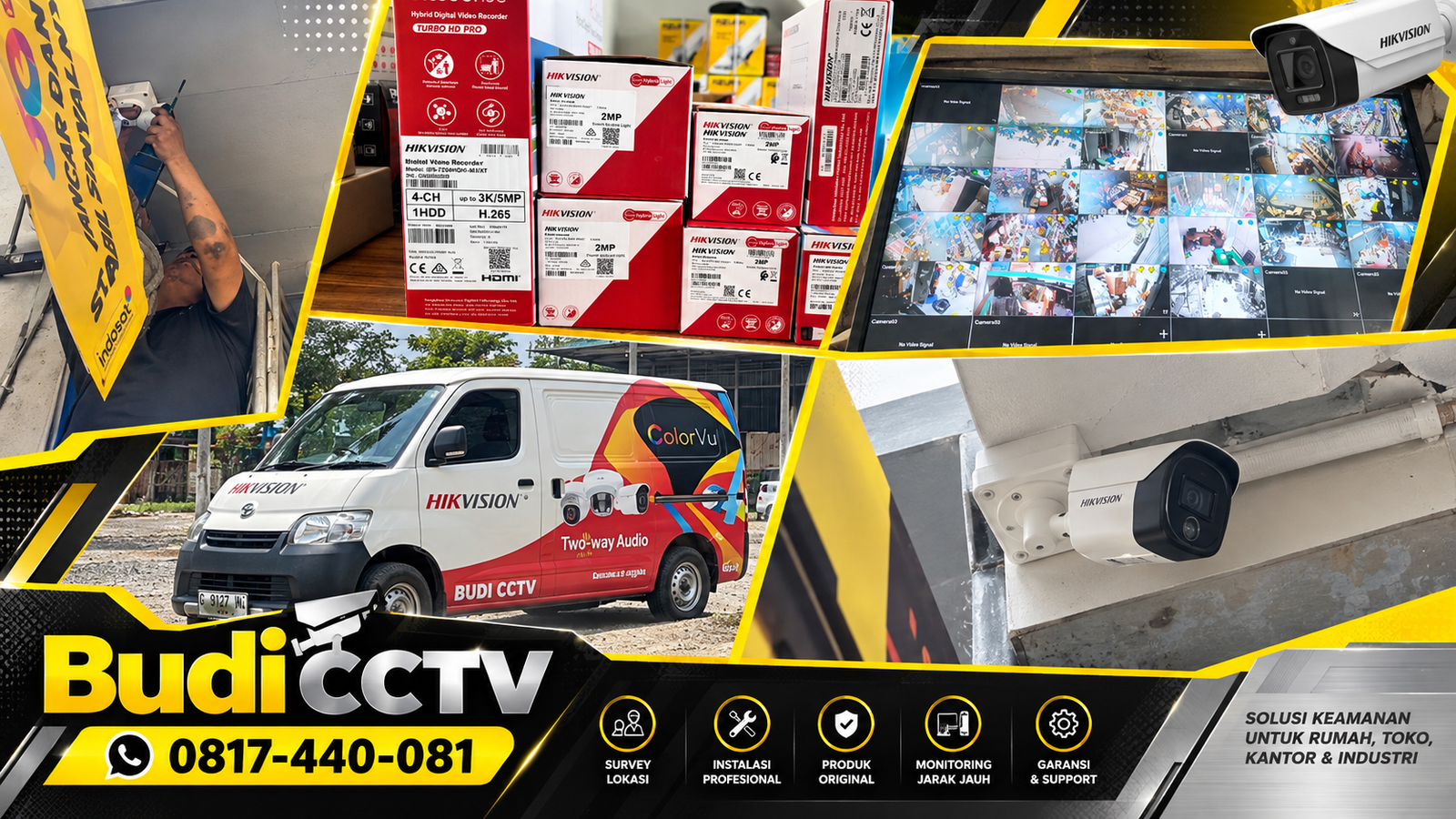 Pemasangan CCTV Gudang di Pemalang dengan Jaminan Keaslian Perangkat Hikvision
