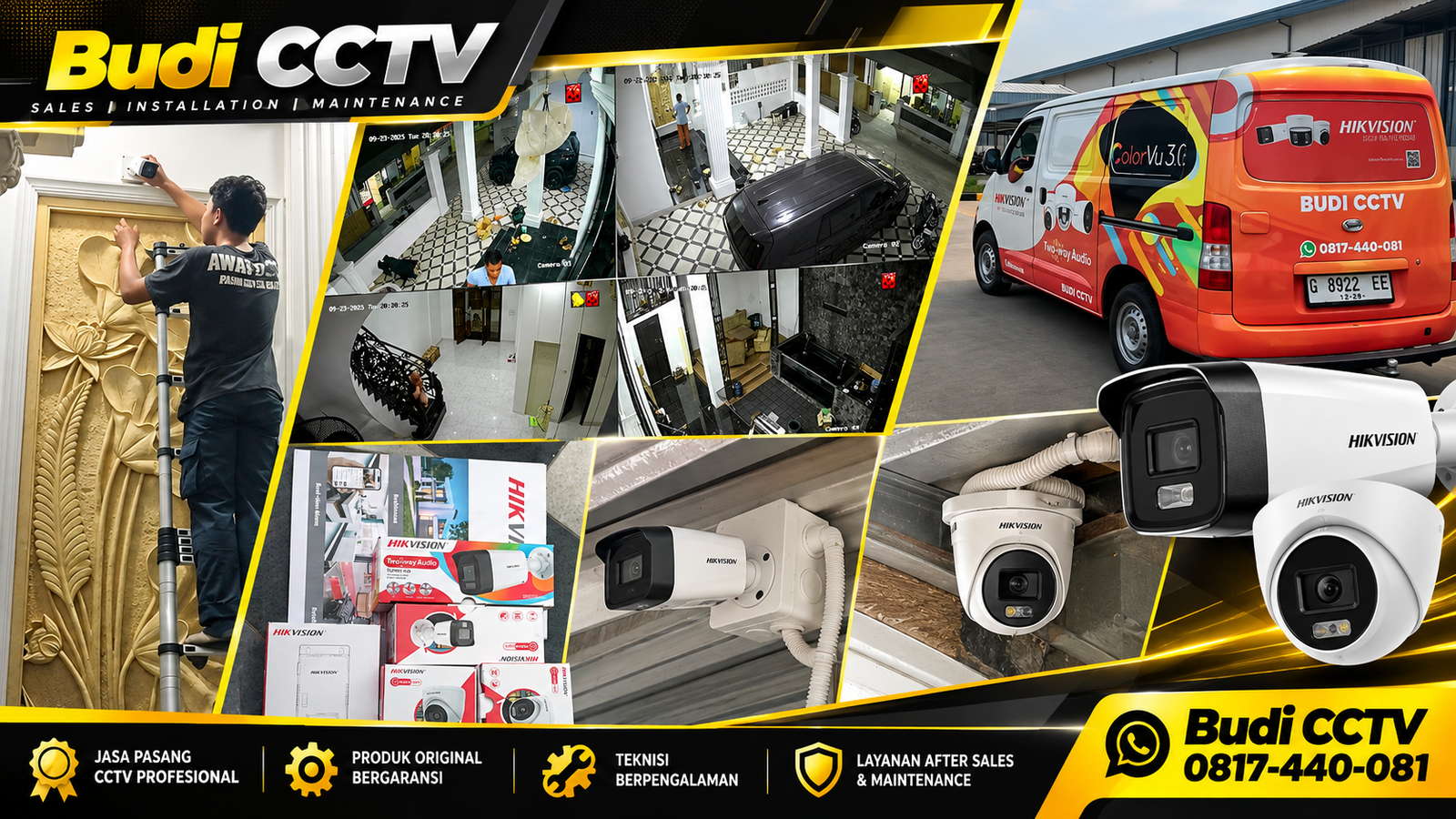 Pemasangan CCTV Hikvision di Pemalang dengan Standar Kerapian Instalasi