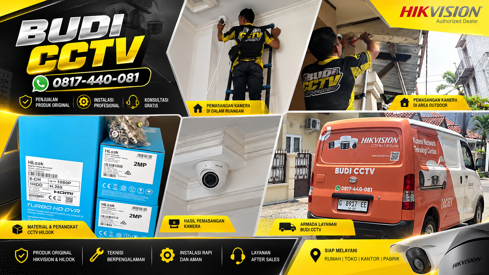 Instalasi CCTV Hilook pada Rumah Tinggal di Pemalang dengan Performa Sistem yang Optimal