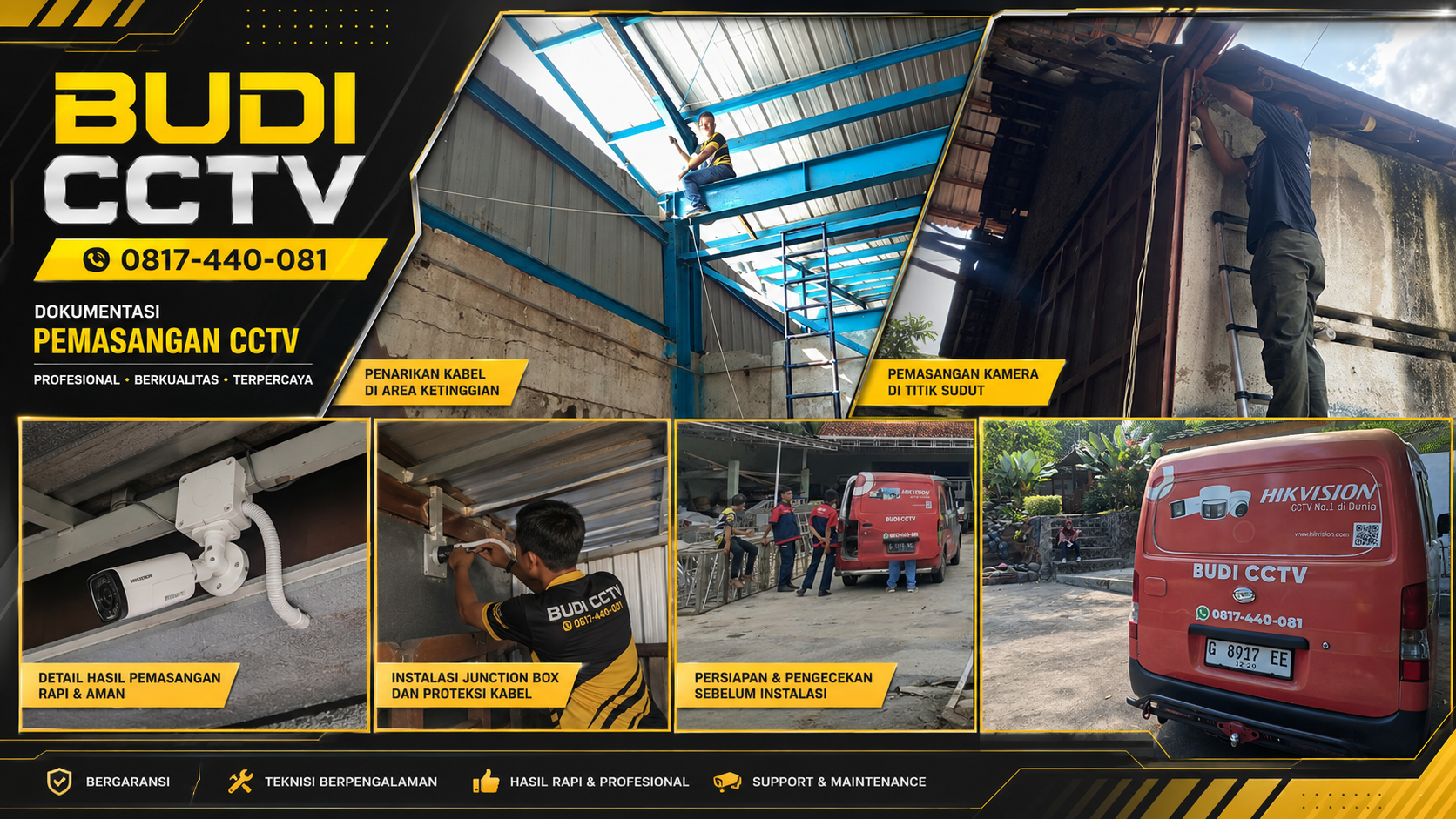 Instalasi CCTV Pabrik Tegal, Lengkap dengan Edukasi Pengguna